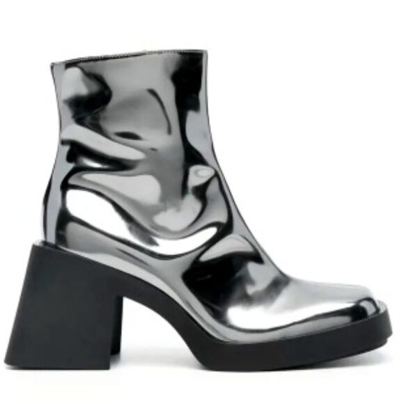 JUSTINE CLENQUET Metallic ankle boots, size 39 - Picture 1 of 4